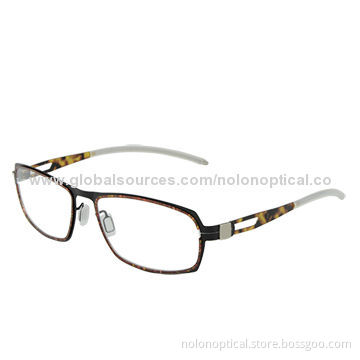 Black/Spray Colorful Stainless Steel One Piece Optical Frame with Two-tone Color